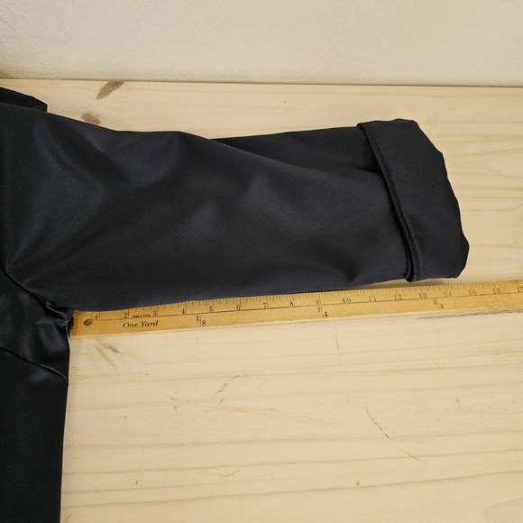 Dennis By Dennis Basso Navy Blue Coat Jacket L Zip Front Lined Springtime Jacket - Picture 13 of 16